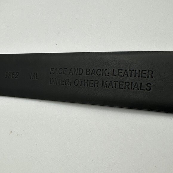 Chico’s black leather adjustable size M/L hook silver tone buckle belt - Picture 6 of 6